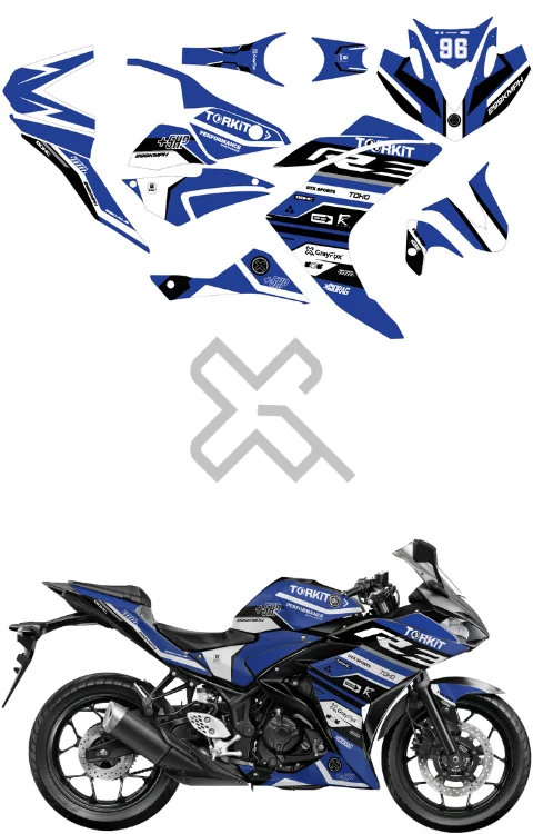 Torkit Edition Full Body Sticker Compatible with R3 Bs4 | Made In Premium Gloss Vinyl With FPF(Fade Protection Film), Water Proof, Precut Sticker, Pack Of 1 Compatible with Both Side